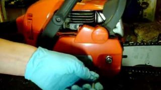 How to: Change a Chain on a Husqvarna Chainsaw. ( Model 445 )