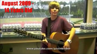 Justin Bieber singing voice change Age 3-18 1997-2013